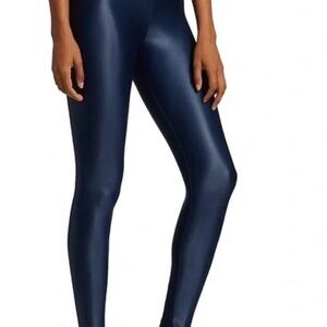 KORAL Shiny Midnight Blue Leggings SZ L
